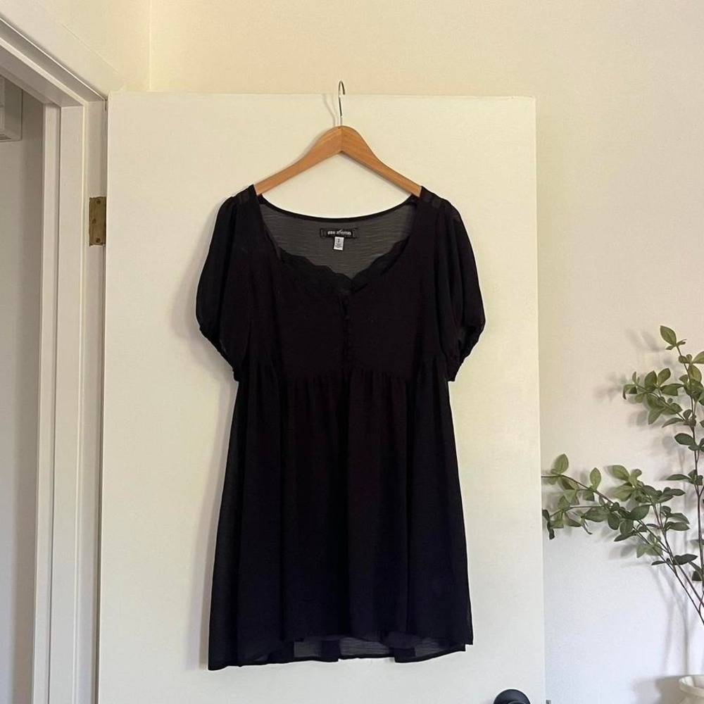 Urban Outfitters Black Babydoll Mini Dress - Size S 🖤